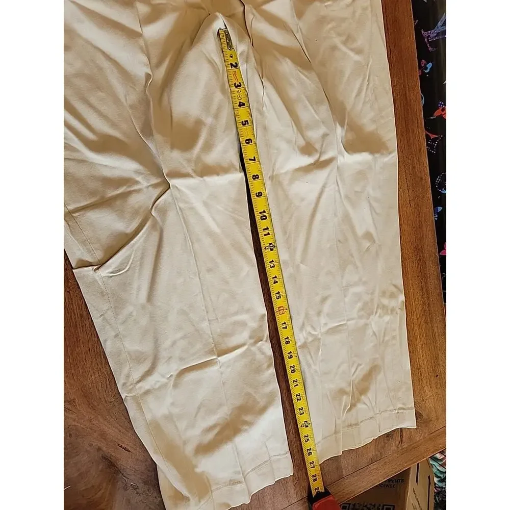 Jennifer & Grace Women’s Plus Khaki Tan Capri Dress Pants Sz 22w - Picture 9 of 12